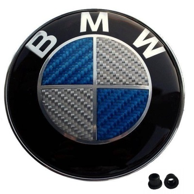 EMBLEMAT BMW 82mm TULEJKI CARBON E36 E46 E38 E39 E53 E60 E61 E70 E87 F10