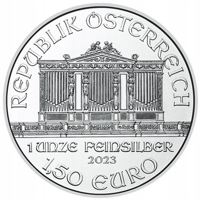 Wiedeński Filharmonik 2023 moneta w kapslu ochronnym - 1 Uncja - Srebro