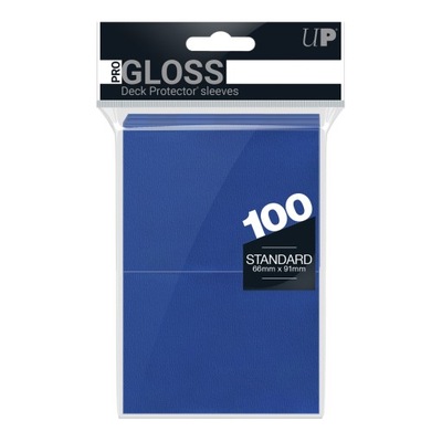 Niebieskie Koszulki Ultra PRO Gloss Deck Protector Sleeves 66x91 100sz Blue