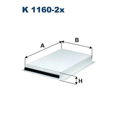 ФИЛЬТР, ВЕНТИЛЯЦИЯ СТОРОНЫ ПАССАЖИРА ФИЛЬТРON K 1160-2X