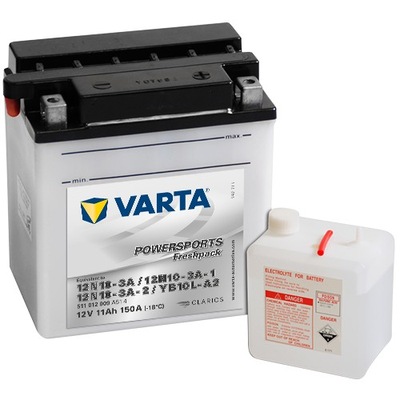 AKUMULIATORIUS MOTOCIKLINIS VARTA YB10L-A2 11AH 150A 