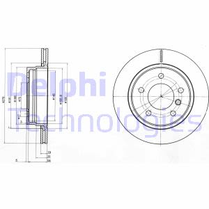 КОМПЛЕКТ ТОРМОЗНИЙ ДИСК ШАЛЬМІВНИХ DELPHI BG3041C