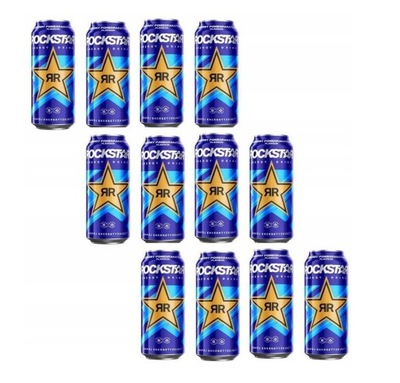 ROCKSTAR XDURANCE 12x500ML NAPÓJ ENERGETYZUJĄCY ENERGY DRINK WITAMINY