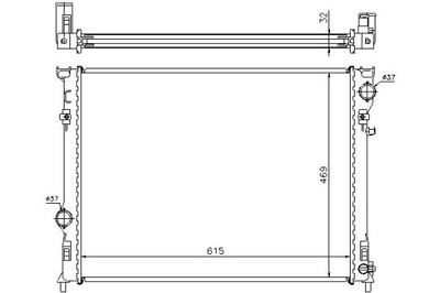 РАДИАТОР ДВИГАТЕЛЯ NISSENS 068050126AB 68050126AB 5