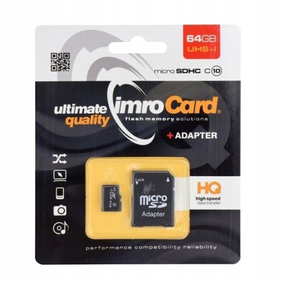 KARTA PAMIĘCI MICROSD 64GB ADAPTER SD KLASA10(4903