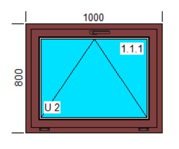 OKNA PCV 1000x800 U KOLOR ZEWN. ORZECH