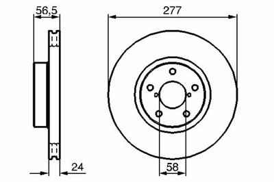 BOSCH DISCOS DE FRENADO 2 PIEZAS PARTE DELANTERA SUBARU BRZ FORESTER IMPREZA LEGACY  