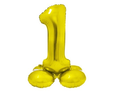 Balon foliowy Smart, Cyfra stojąca 1, złota, 72 cm KK