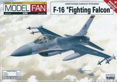MODEL FAN 2/99 samolot F-16 FIGHTING FALCON 1:33