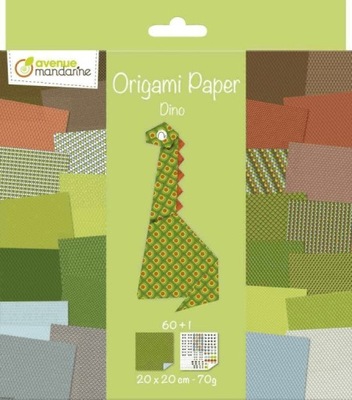 Papier origami 20x20cm Dino