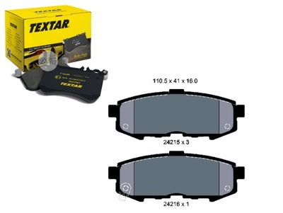 Гальмівні колодки гальмівні mazda задня mpv 02- textar фото №1