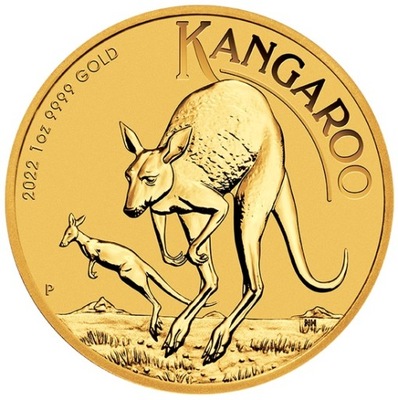 Złota moneta 1 oz uncja Australijski Kangur 2022r