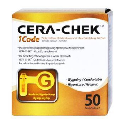 Cera-Chek 1Code Paski testowe, 50 pasków