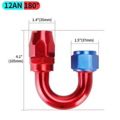 AN4/AN6/AN8/AN10/AN12 Straight 0/45/90/180 Degree Oil Fuel Hose End ~10357