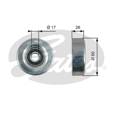 ROLLO KIERUNKOWA / PROWADZACA, CORREA DE CUÑA ZEBATY GATES T36424  