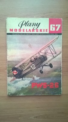 Plany Modelarskie nr 67 3/1975r. Samolot PWS - 26