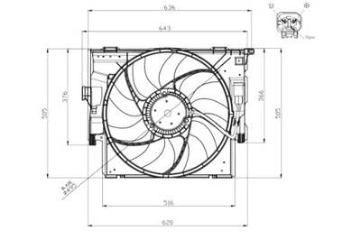 NRF VENTILADOR DEL RADIADOR Z CUERPO BMW 1 F20 1 F21 2 F22 F87 2 F23 3  