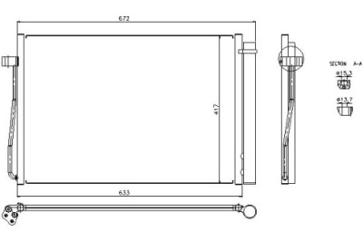 Конденсатор кондиционера bmw 5 e60 5 e61 6 e63 фото №1