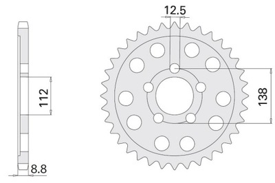 ЗУБЧАТКА ЗАДНЯ 43Z, CB CBR 600- VTR 1000 JTR302.43