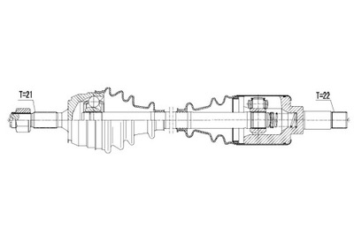 SEMI-EJE PEUGEOT 106 II 1.0,1.1,1.4,1.5D -04 IZQUIERDA 4  