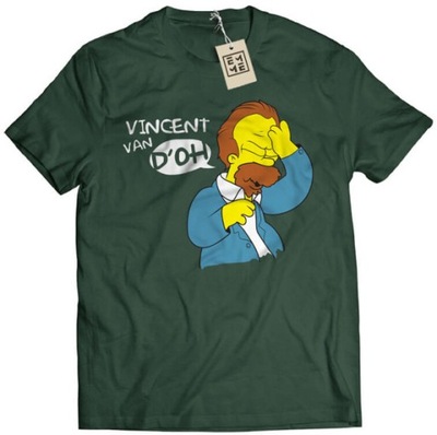 Koszulka Homer Vincent Van Doh zielona prezent 2XL