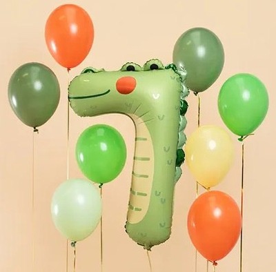 Balon foliowy urodzinowy cyfra "7" - Kr