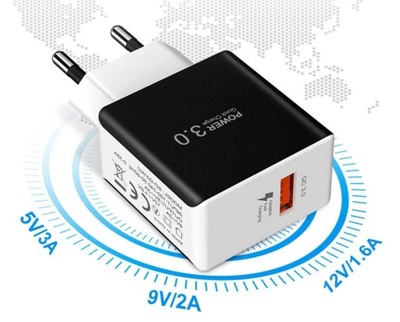 Ładowarka sieciowa USB Quick Charge 3.0 szybkie ładowanie