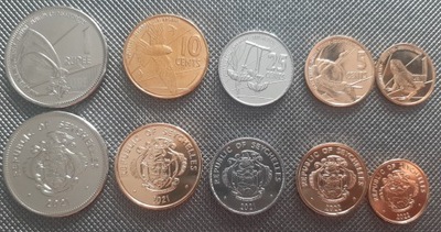 SESZELE zestaw 5 monet Nowy