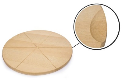 Drewniana deska okrągła do pizzy serów wędlin 35cm