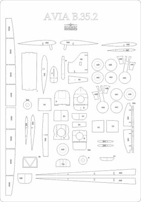 Samolot Avia B.35.2 - szkielet MPModel 1/33