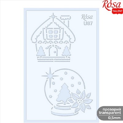 ROSA TALENT SZABLON PLASTIKOWY WIELOKROTNY 13X20CM ŚWIĘTA U87