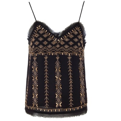 PEPE JEANS CZARNY ZDOBIONY TOP (L)