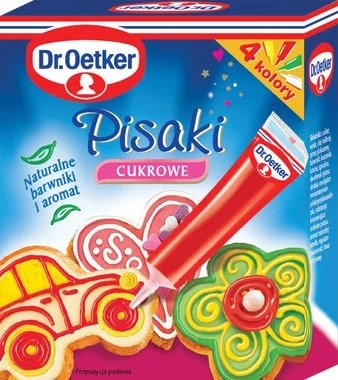 Pisaki do dekoracji KOLOROWE 4szt 76g Dr.Oetker