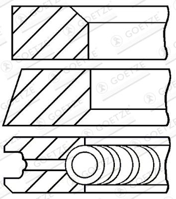 FEDERAL MOGUL 08-123400-00 PIERSCIENIE/76.0/2-2-2.5 STD RENAULT 1T