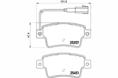 TEXTAR КОЛОДКИ ГАЛЬМІВНІ FIAT ЗАД PUNTO 1,4 12- Z C