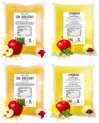 GYÜMÖLCSLÉ MIX 100%NFC ALMA LIMONÁDÉ CITROM-MENTA NFC gyümölcslé alapú 4 x 3L