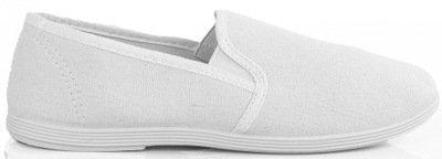 7133 BIAŁE NISKIE TENISÓWKI TENISÓWKI SLIP ON 40