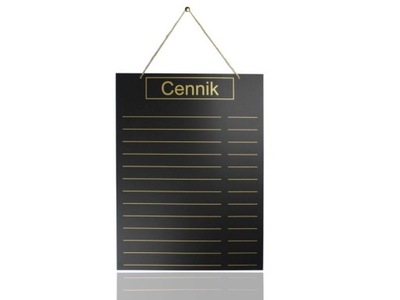 TABLICZKA CENOWA CENNIK KREDOWY SZNUREK TABLICA ZMAZYWALNA