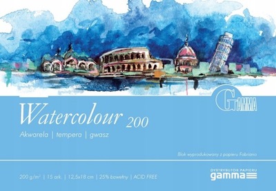 GAMMA Watercolour 200g blok do akwareli 12,5x18