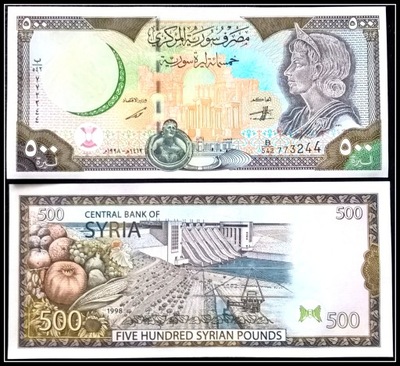 432. Banknot Syria 500 Funtów 1998r. UNC