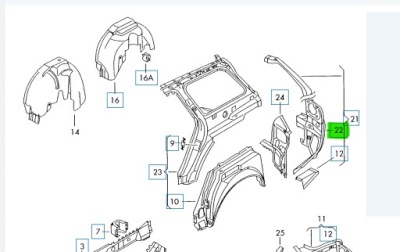 Audi a4 b5 kombi правая лист задняя 4b9809650c фото №1