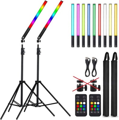 ZESTAW 2x OŚWIETLENIE LED ZE STATYWEM ITOTIN