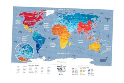 MAPA ZDRAPKA - TRAVEL MAP WEEKEND WORLD