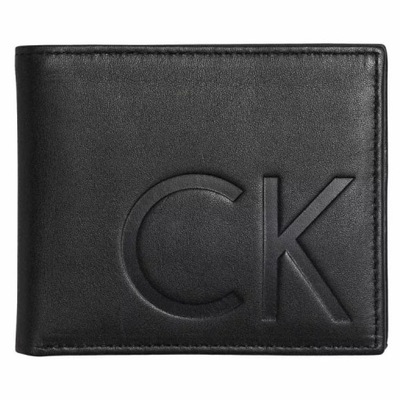 CALVIN KLEIN SKÓRZANY PORTFEL CZARNY SLIMFOLD