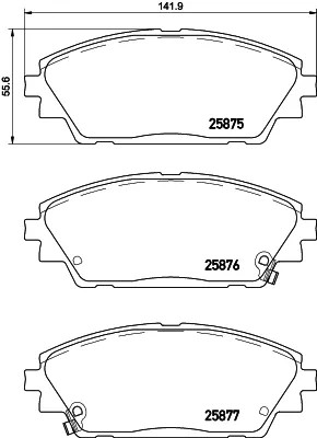 P 49 050 ZAPATAS HAM. MAZDA 3 13-  