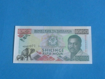 Tanzania Banknot 1000 Shilingi 1993 UNC P-27c