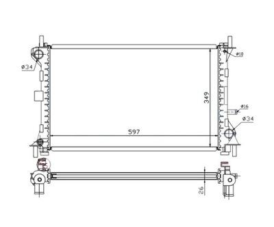 RADUADOR FORD FOCUS 12.98- 1061191  