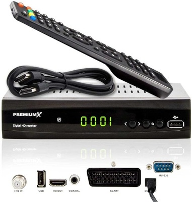 TUNER DVB-S2 PremiumX HD 521 FTA FullHD SCART HDMI