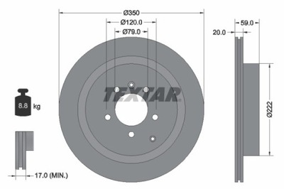 2X ДИСК ТОРМОЗНОЙ LAND ROVER ЗАД DISCOVERY 04- 350X20/RANGE 04- 92147703