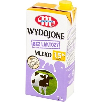 Mleko WYDOJONE UHT bez laktozy 1,5% 1L